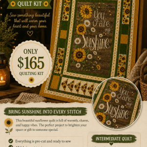 "You Are My Sunshine" Sunflower Quilt Kit – Intermediate